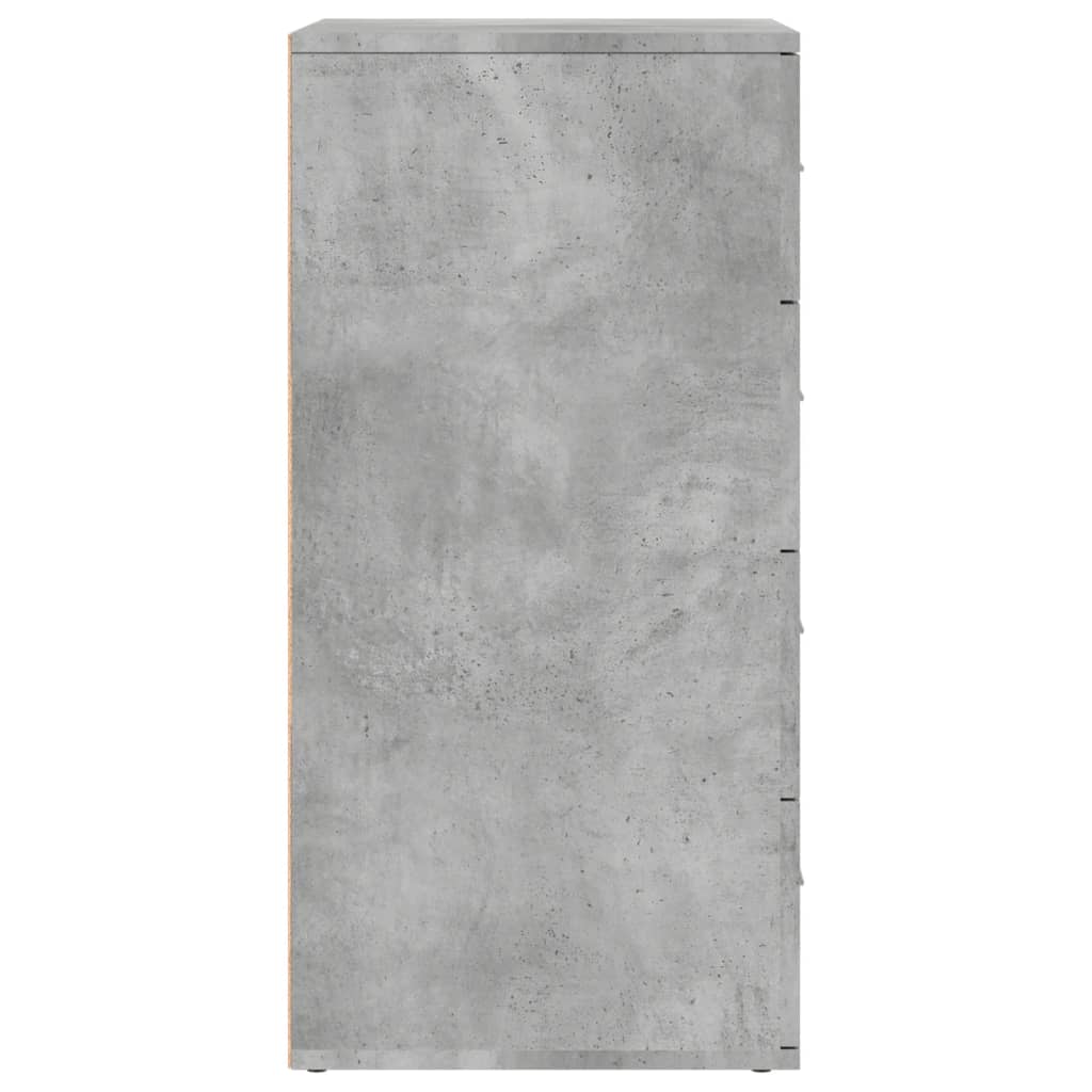 Komoda 2 kom siva boja betona 60x39x80 cm od konstruiranog drva