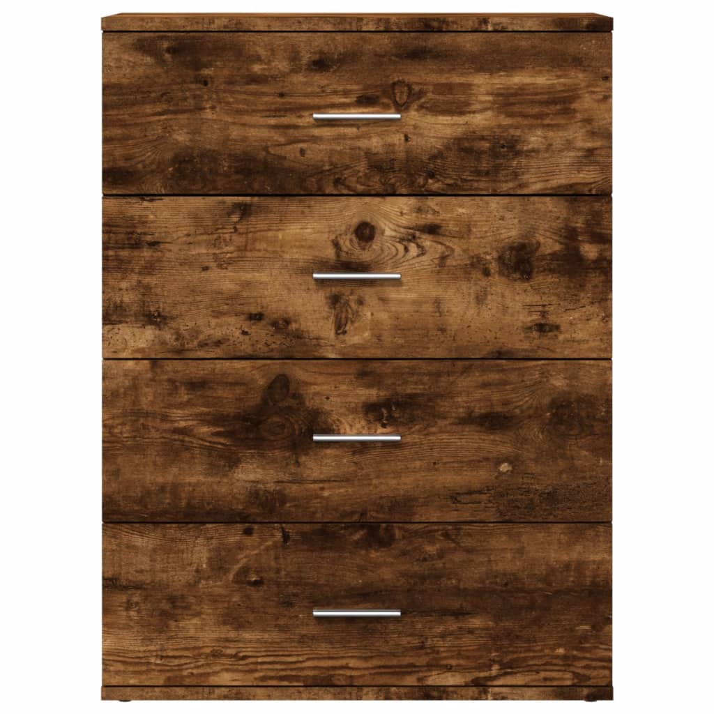 Komoda 2 kom boja dimljenog hrasta 60x39x80cm konstruirano drvo
