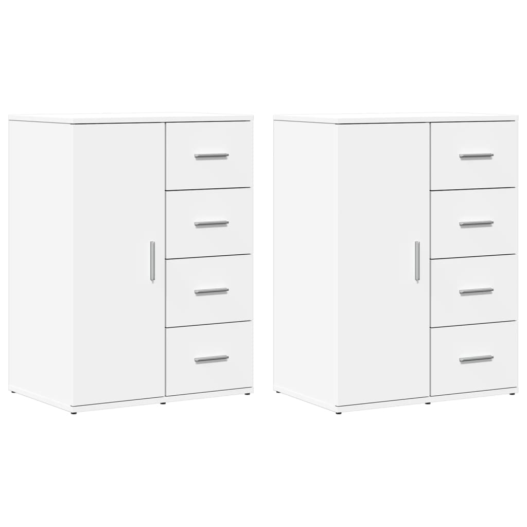 Komoda 2 kom bijela 59 x 39 x 80 cm od konstruiranog drva