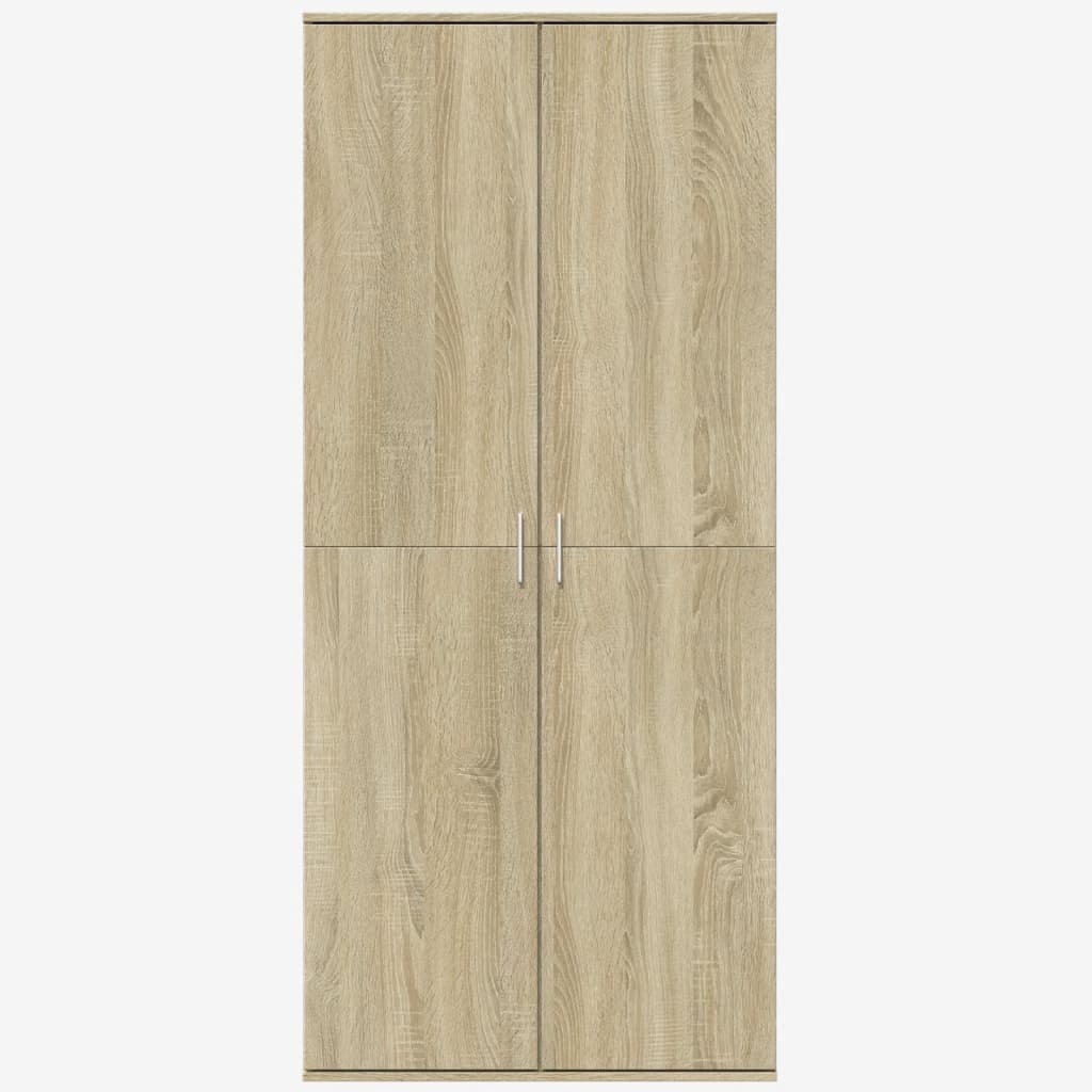 Visoka komoda hrasta sonome 80x35x180 cm od konstruiranog drva