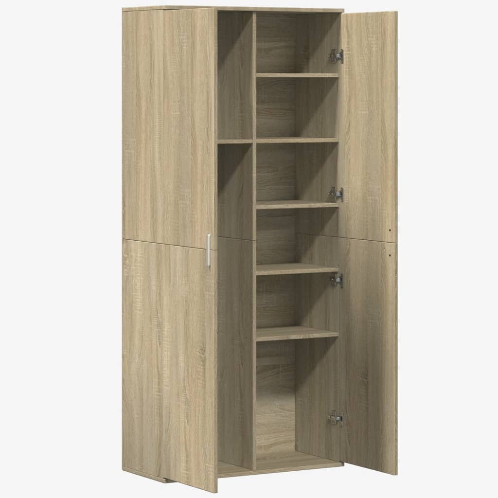 Visoka komoda hrasta sonome 80x35x180 cm od konstruiranog drva