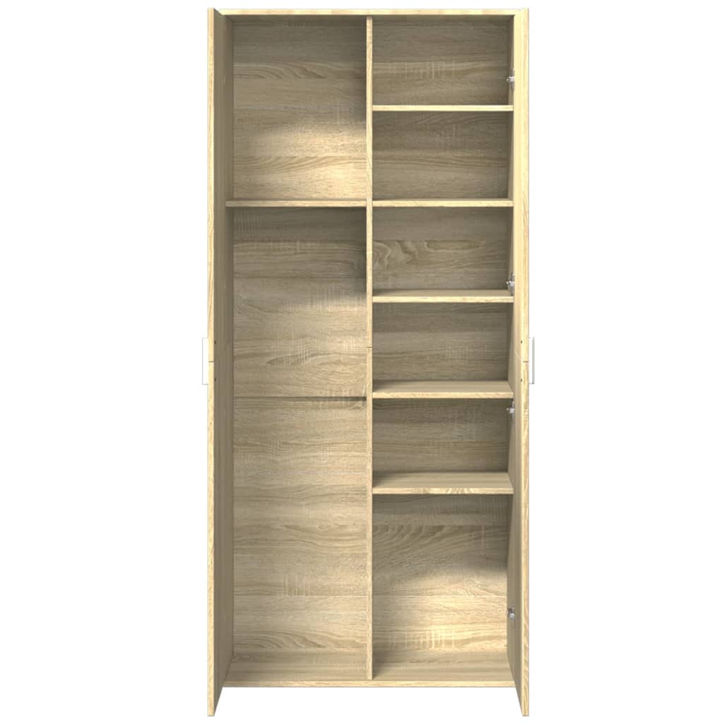 Visoka komoda hrasta sonome 80x35x180 cm od konstruiranog drva