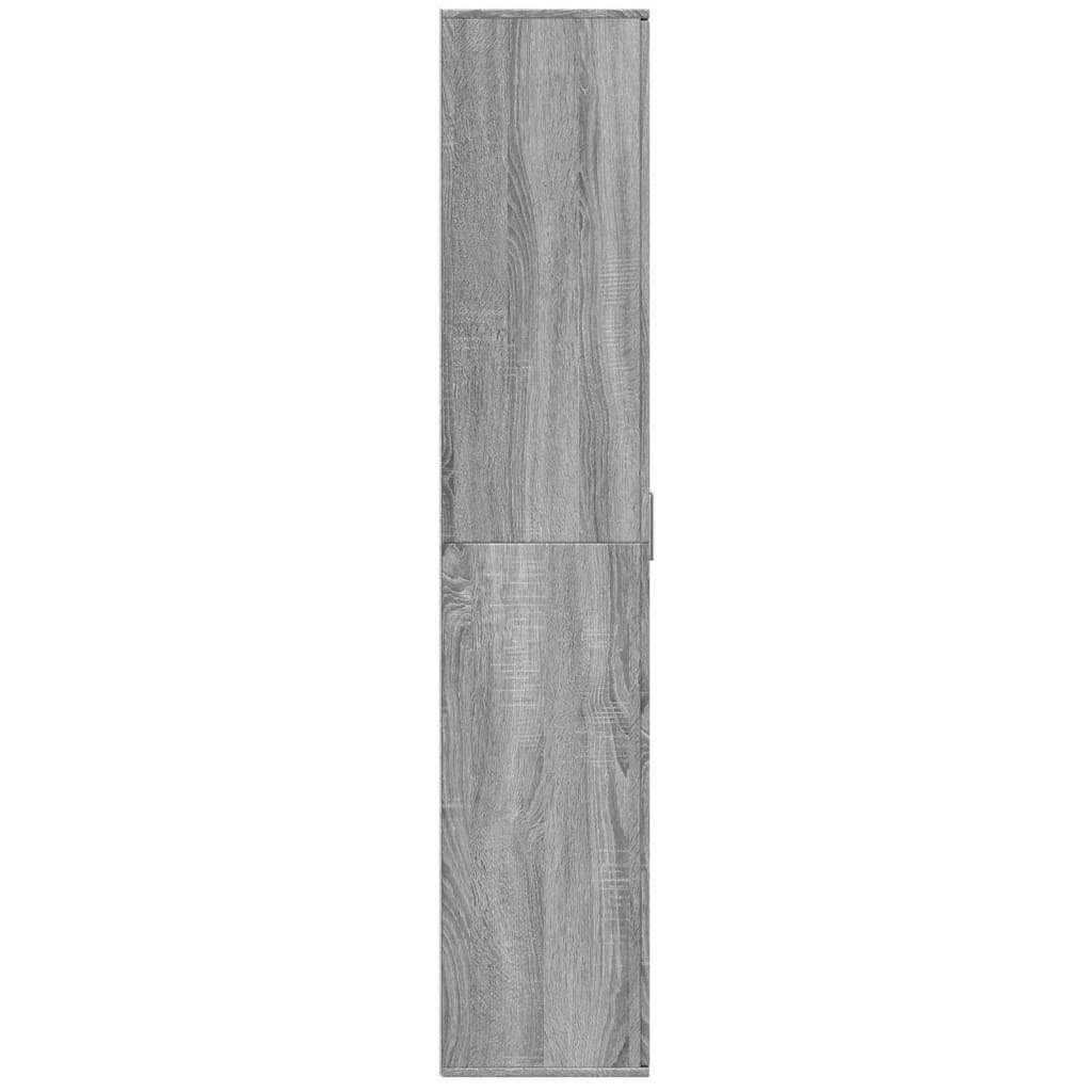 Visoka komoda siva sonome 80x35x180 cm od konstruiranog drva