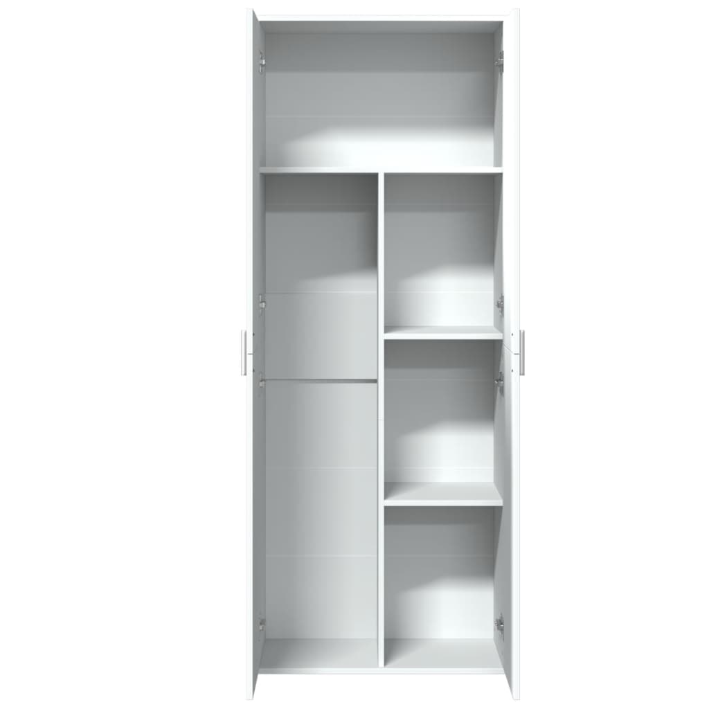 Visoka komoda bijela 70x35x180 cm od konstruiranog drva