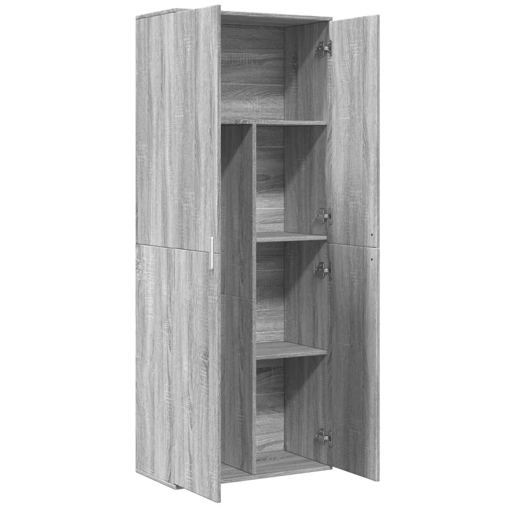 Visoka komoda siva sonome 70x35x180 cm od konstruiranog drva