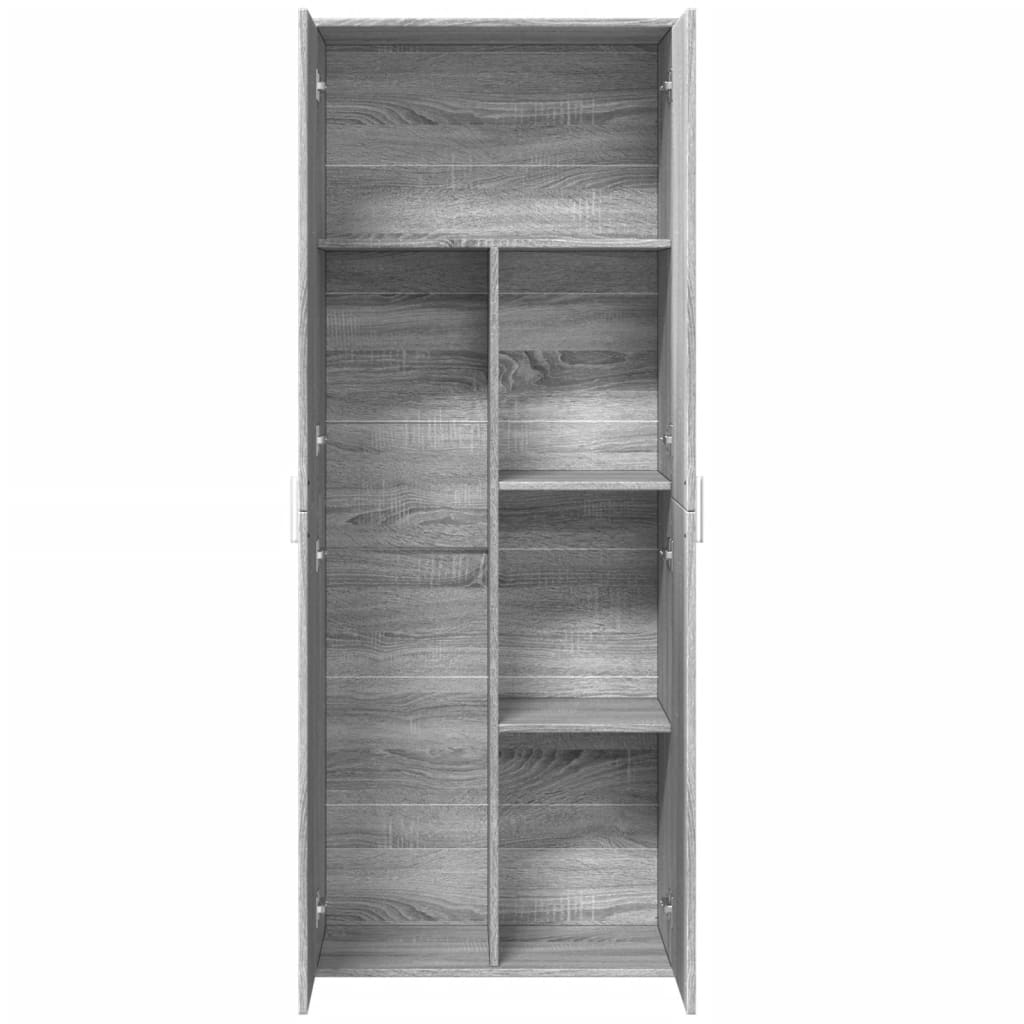 Visoka komoda siva sonome 70x35x180 cm od konstruiranog drva