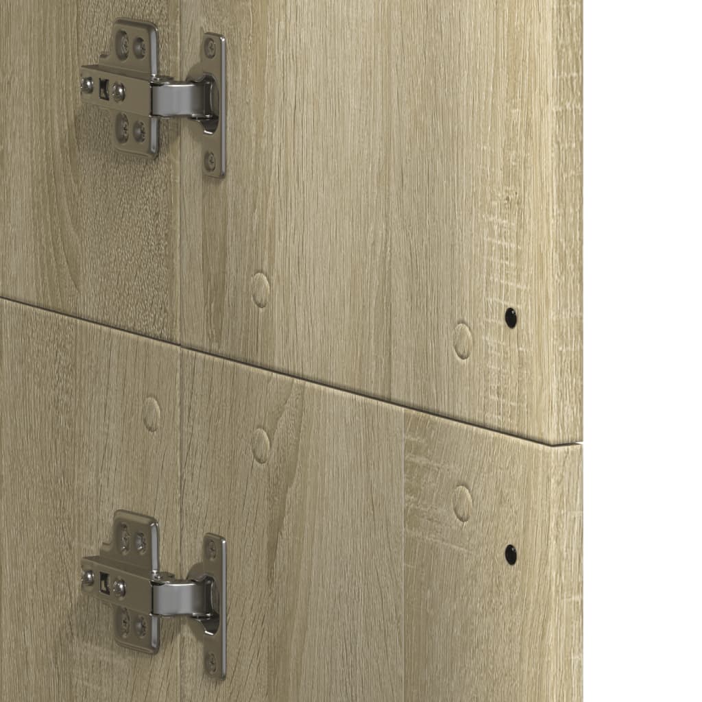 Visoka komoda boja hrasta sonome 60x35x180 cm konstruirano drvo