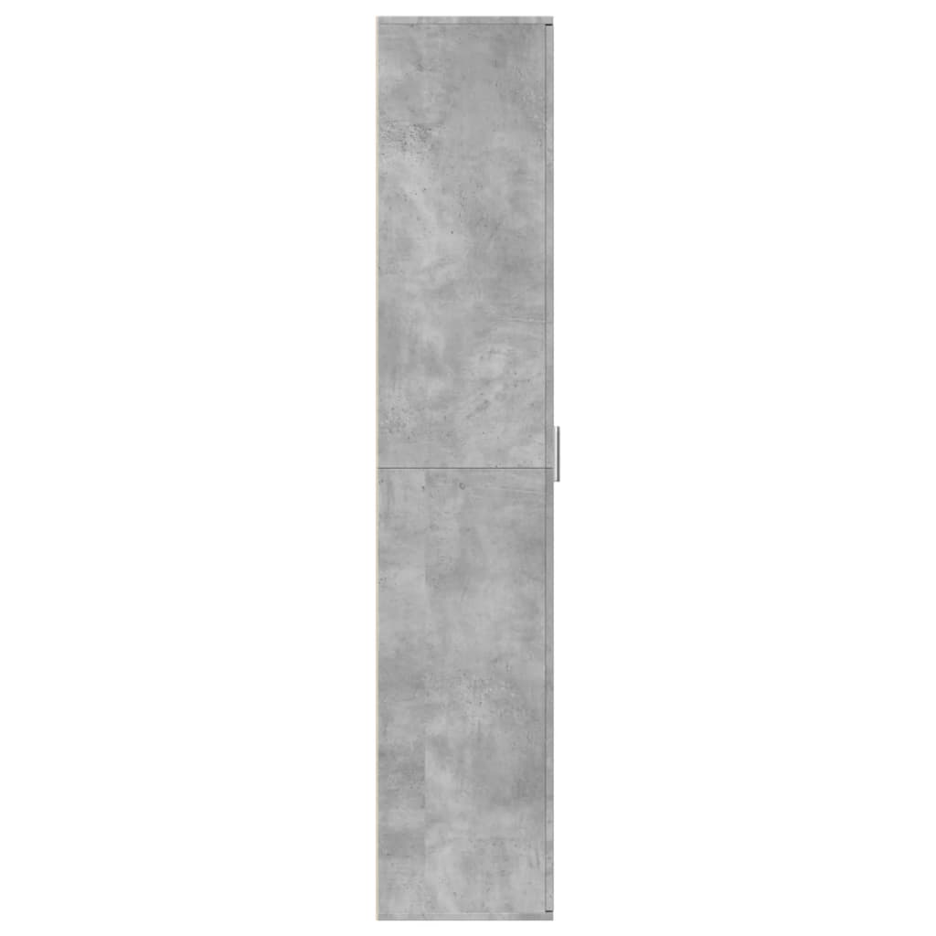 Visoka komoda siva boja betona 60x35x180 cm konstruirano drvo