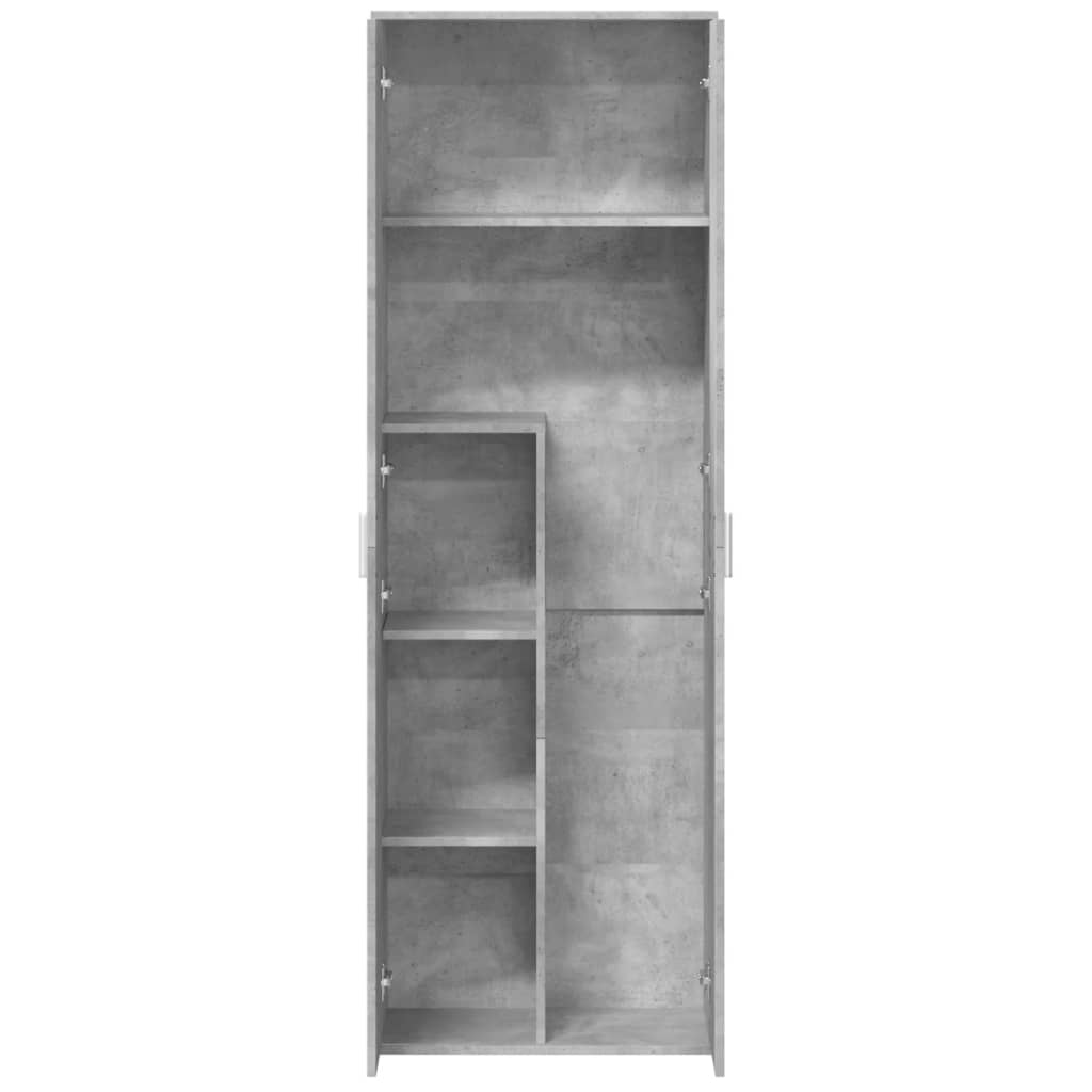 Visoka komoda siva boja betona 60x35x180 cm konstruirano drvo