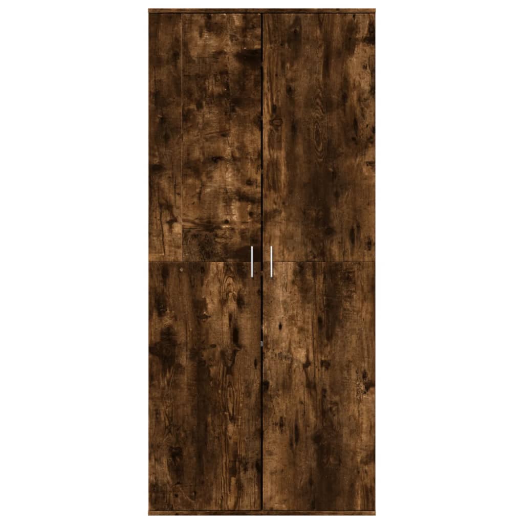 Ormarić za cipele dimljeni hrast 80x39x178 cm konstruirano drvo