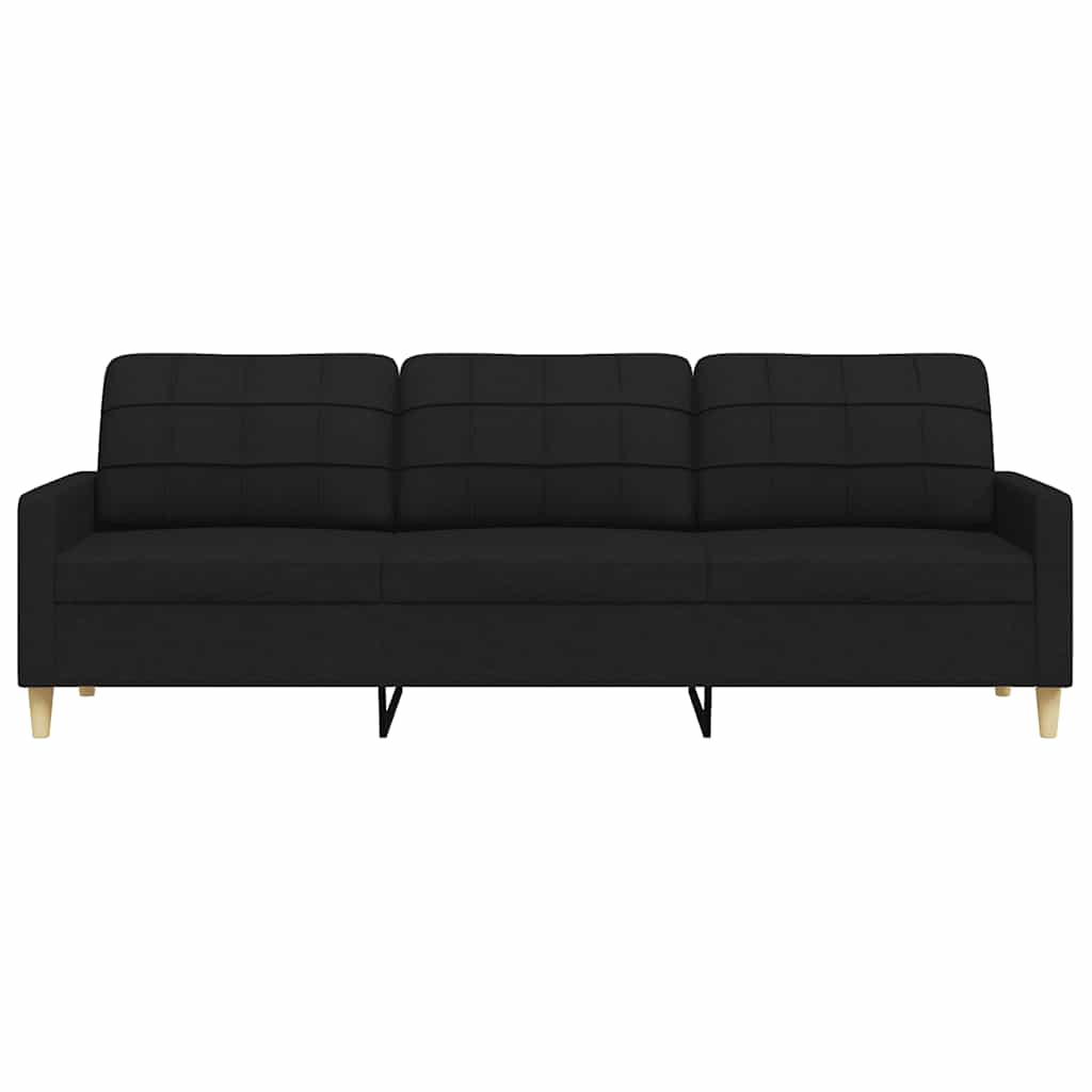 Trosjed od tkanine Crna 210 cm