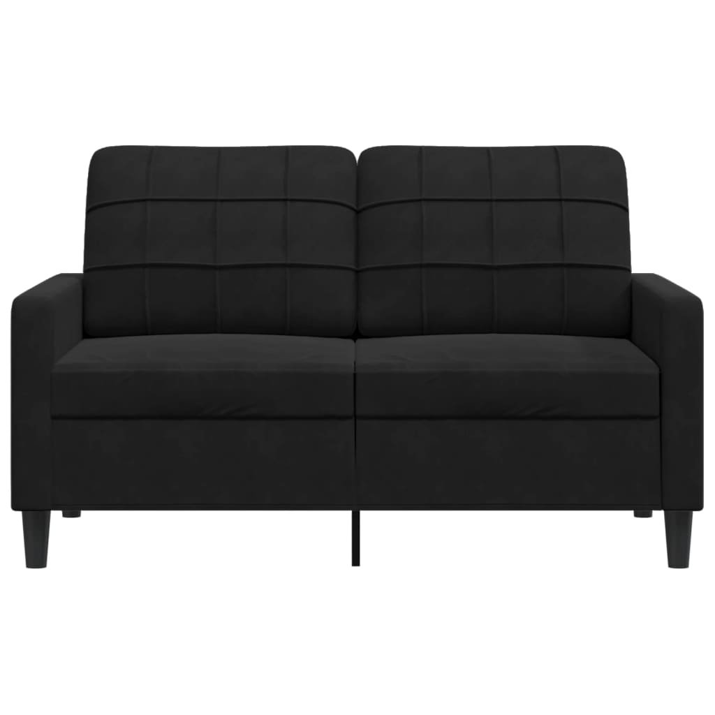 Dvosjed crni 120 cm baršunasti Crna