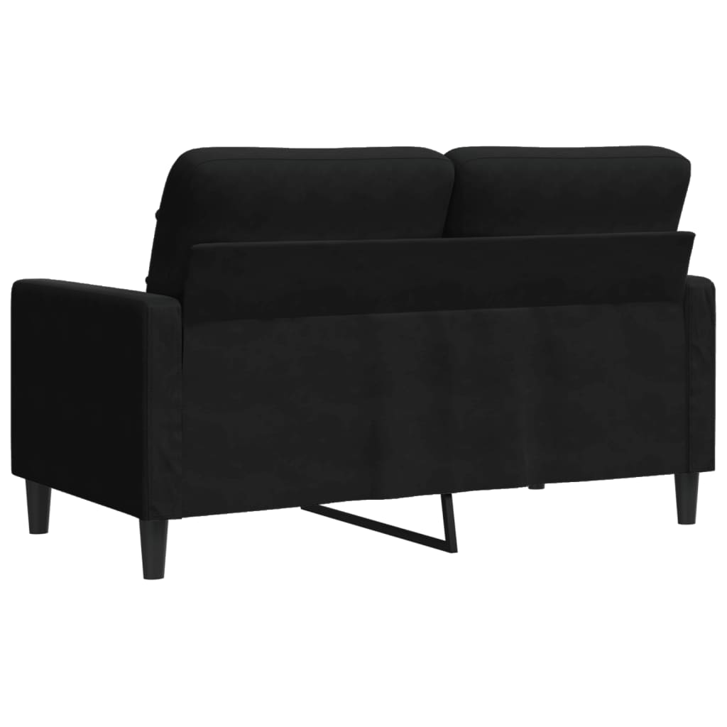Dvosjed crni 120 cm baršunasti Crna