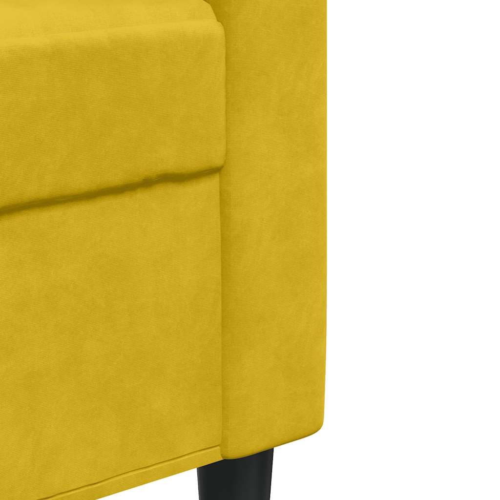 Dvosjed žuti 120 cm baršunasti