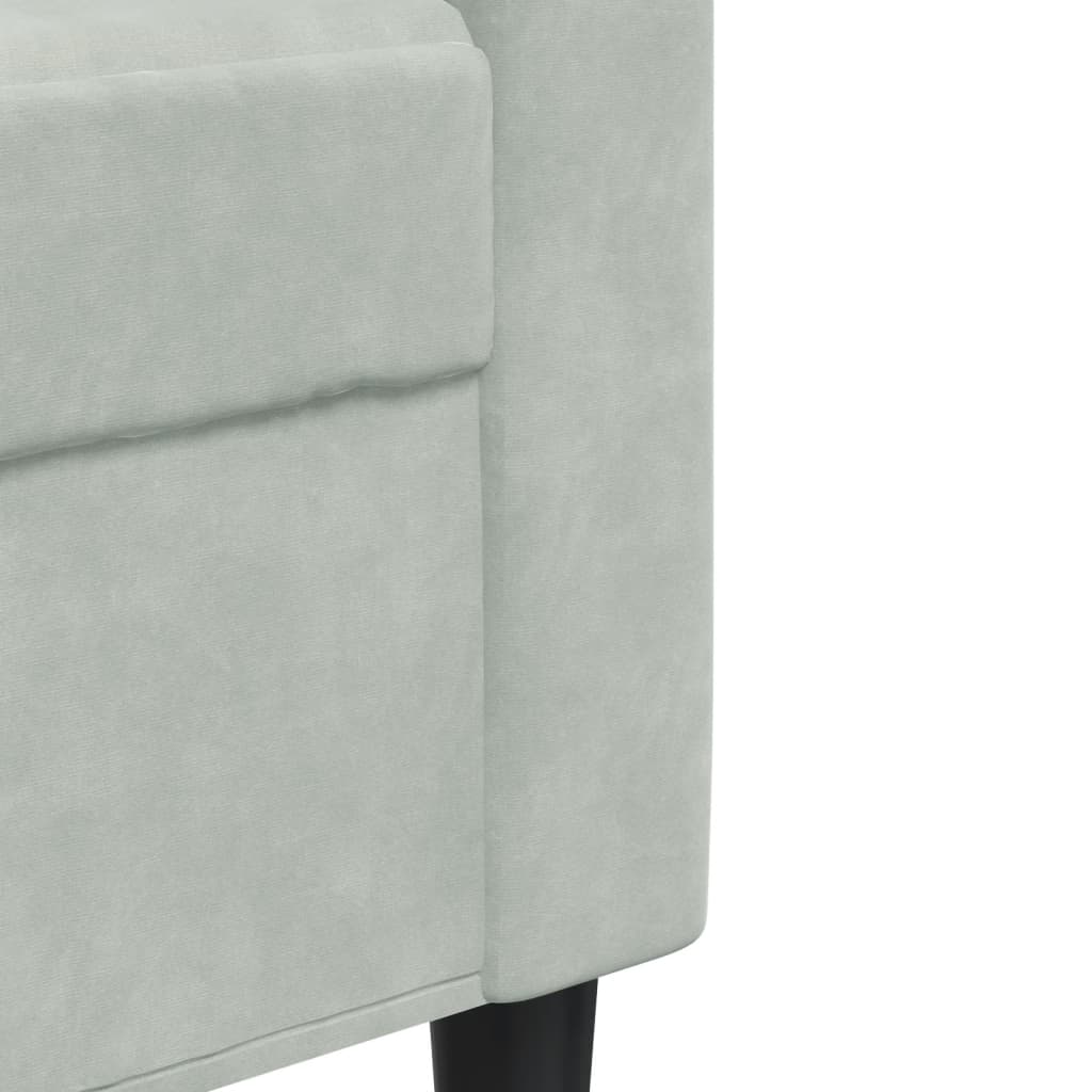 Trosjed svjetlosivi 210 cm baršunasti