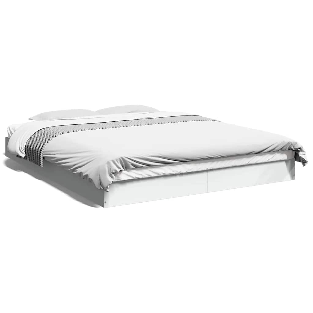 Okvir za krevet bijeli 150x200 cm konstruirano drvo