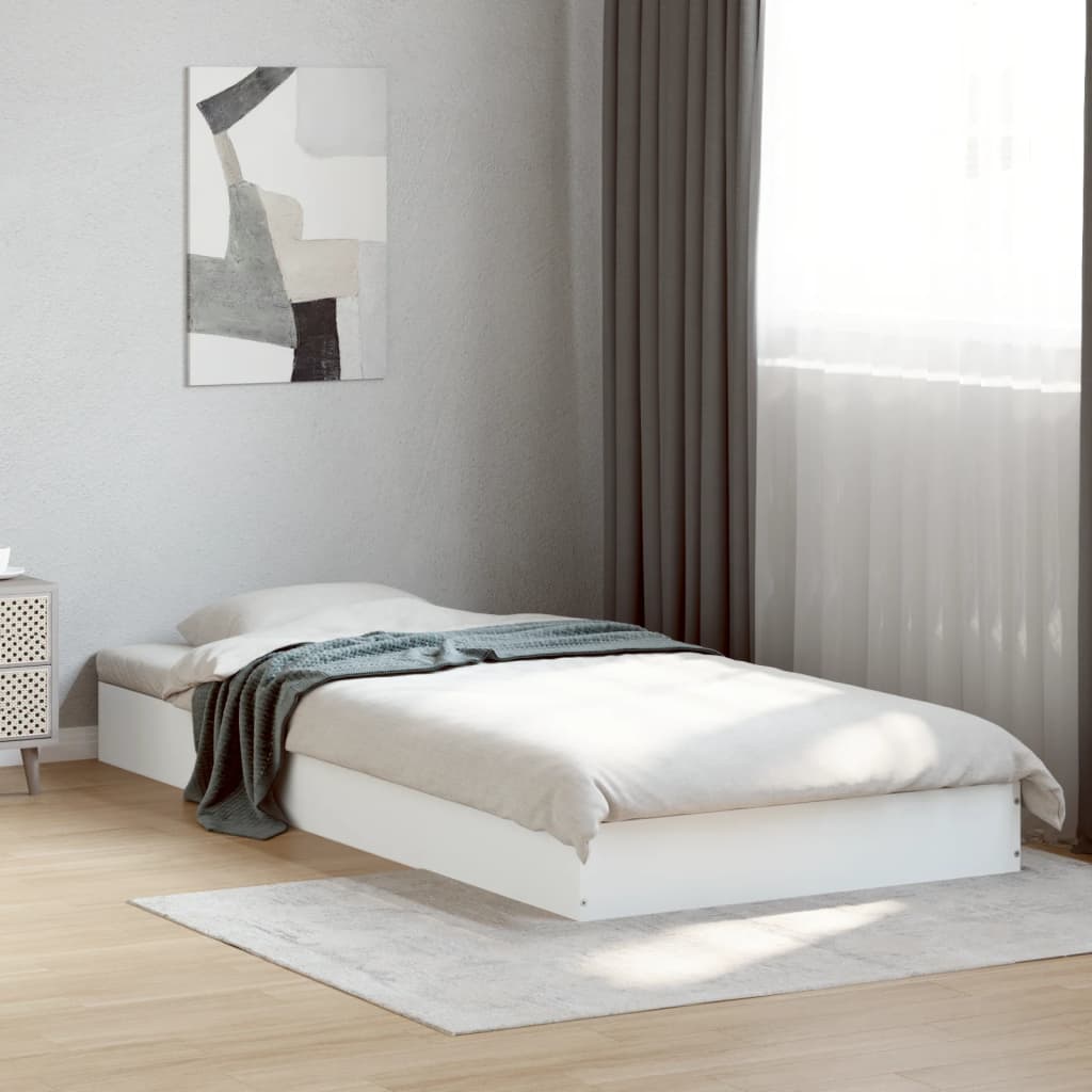 Okvir za krevet bijeli 90x190 cm konstruirano drvo