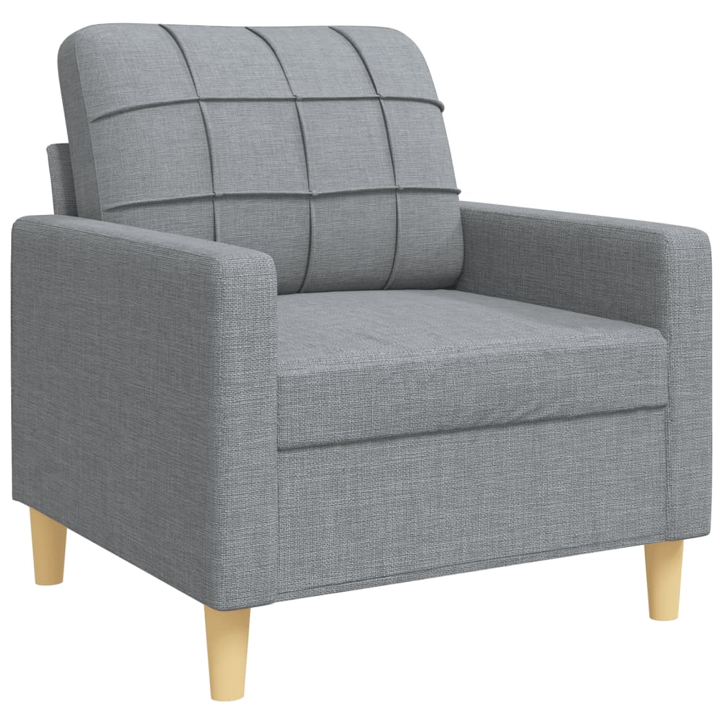 3-dijelni set sofa svjetlosivi od tkanine