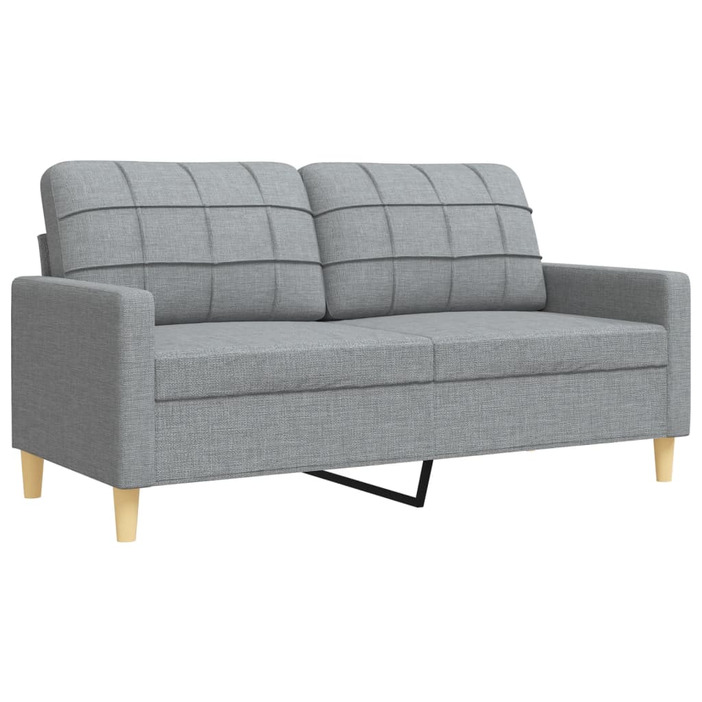 3-dijelni set sofa svjetlosivi od tkanine