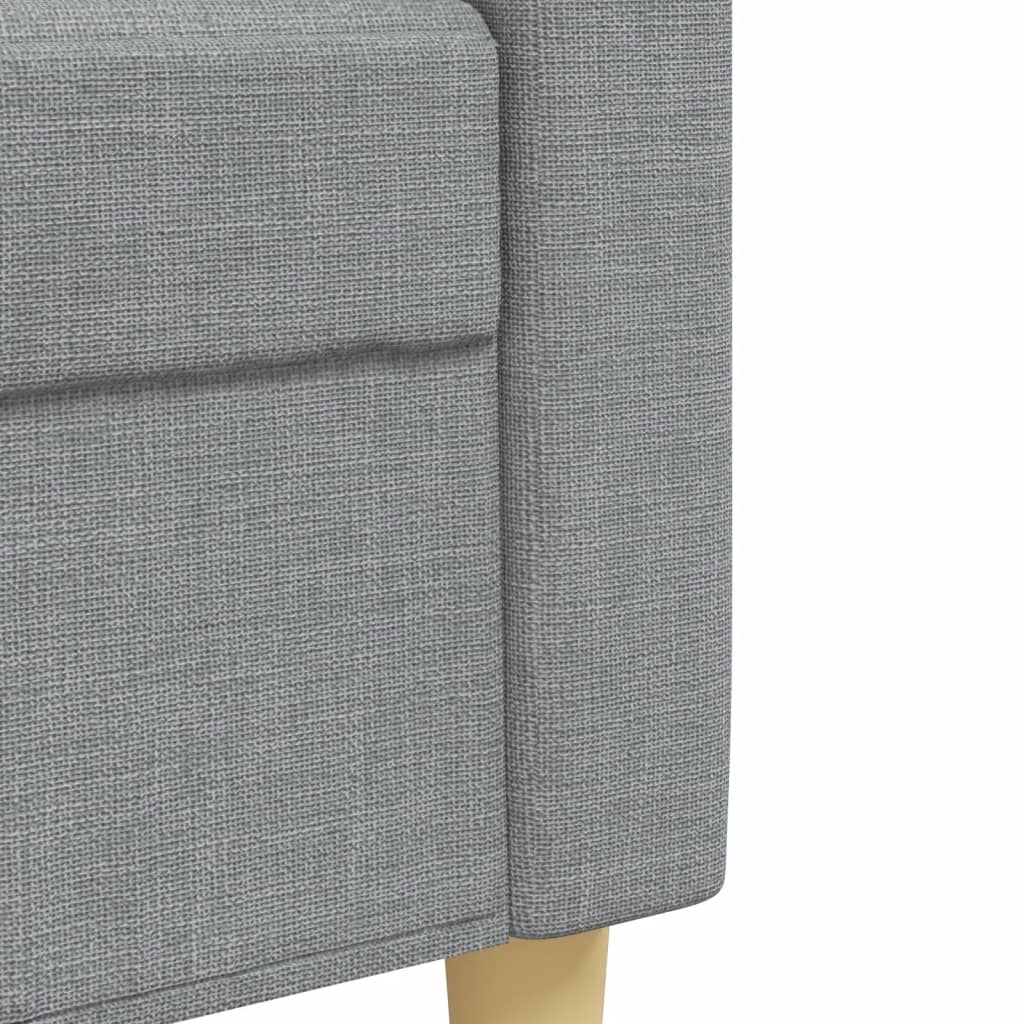 3-dijelni set sofa svjetlosivi od tkanine