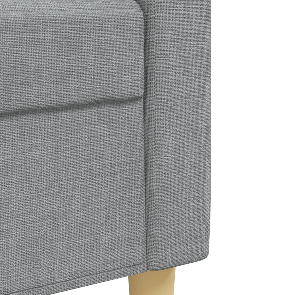 4-dijelni set sofa s tabureom svjetlosivi od tkanine