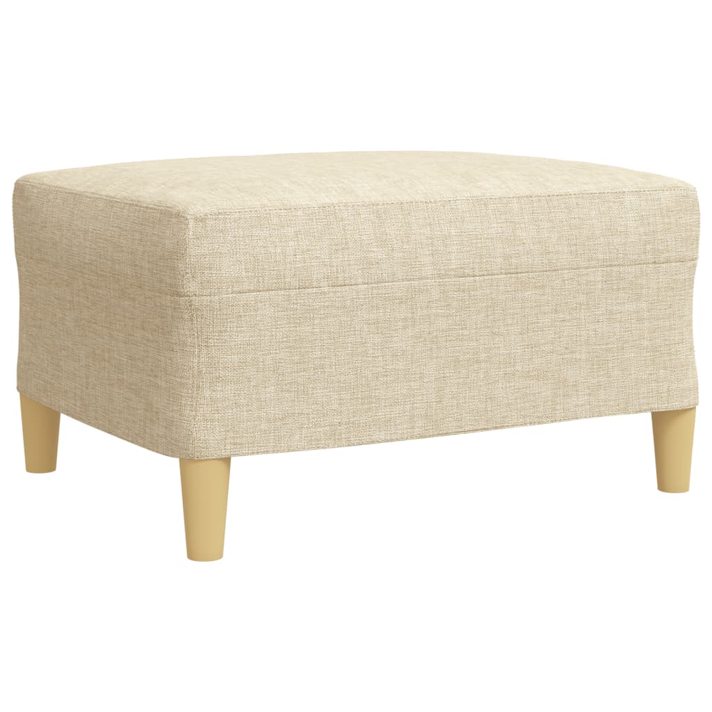 4-dijelni set sofa s tabureom krem od tkanine