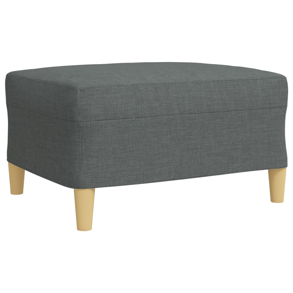 4-dijelni set sofa s tabureom i jastucima tamnosivi tkanina