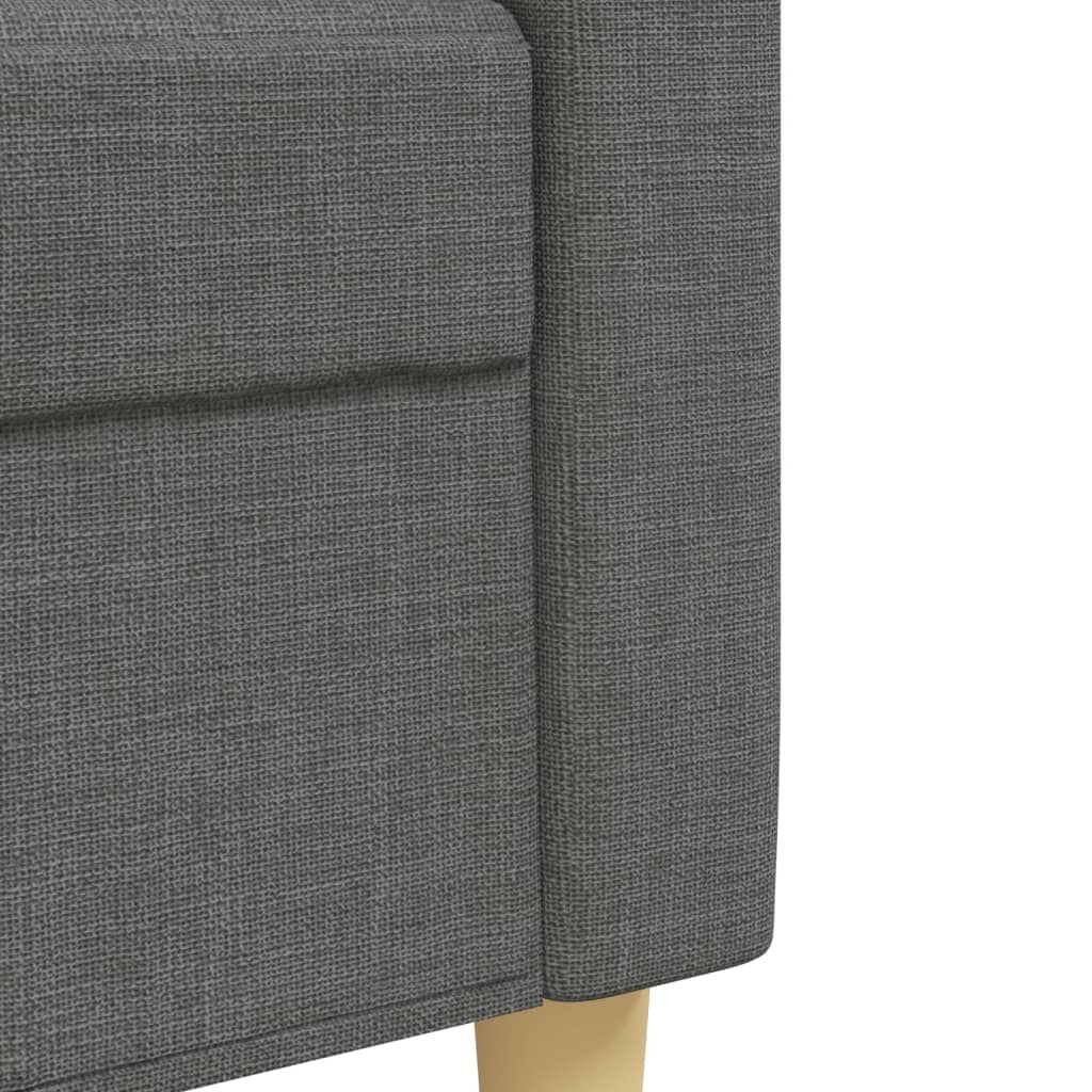 4-dijelni set sofa s tabureom i jastucima tamnosivi tkanina