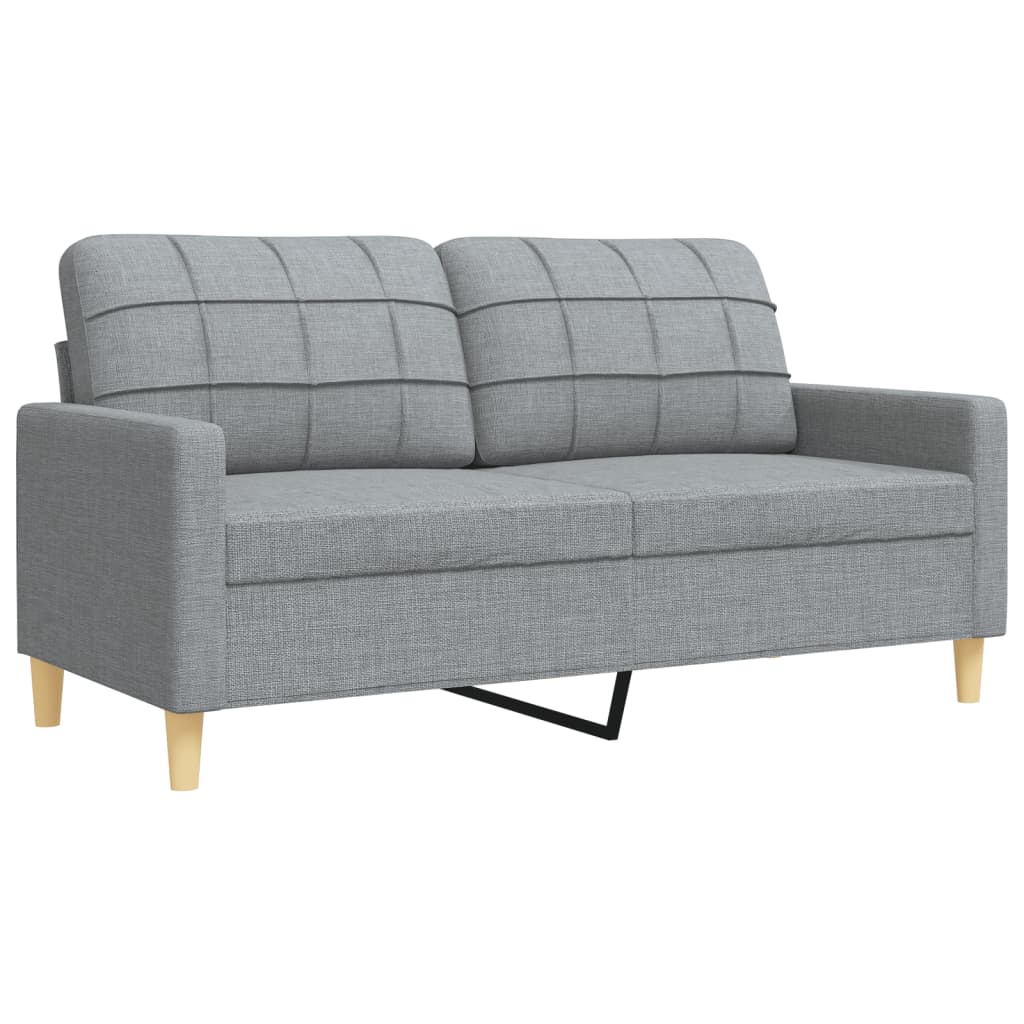 2-dijelni set sofa svjetlosivi od tkanine