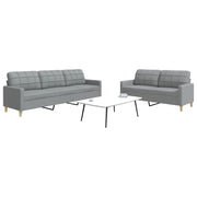 2-dijelni set sofa svjetlosivi od tkanine
