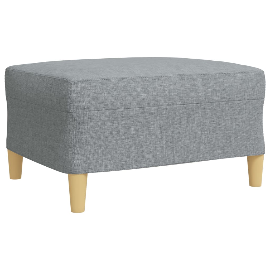 3-dijelni set sofa s tabureom svjetlosivi od tkanine