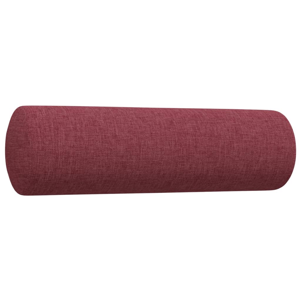 3-dijelni set sofa s tabureom i jastucima boja vina tkanina