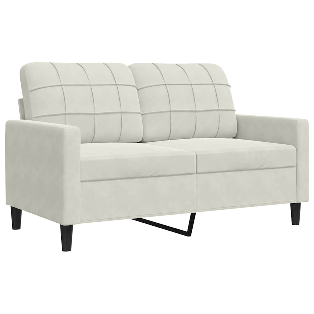 3-dijelni set sofa s jastucima krem baršunasti