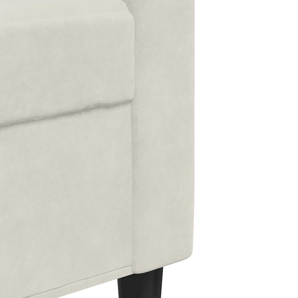 3-dijelni set sofa s jastucima krem baršunasti