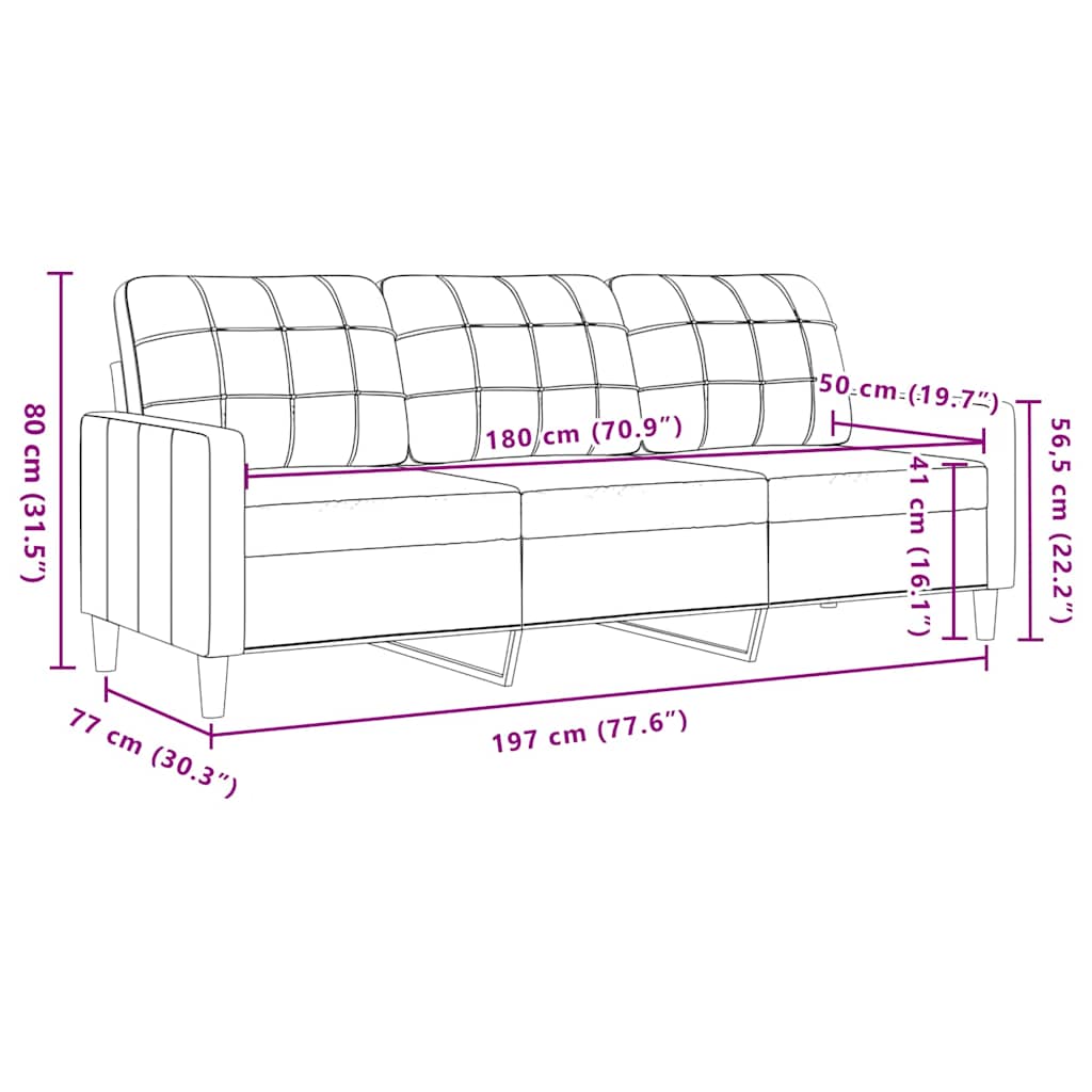 3-dijelni set sofa s jastucima crni baršunasti