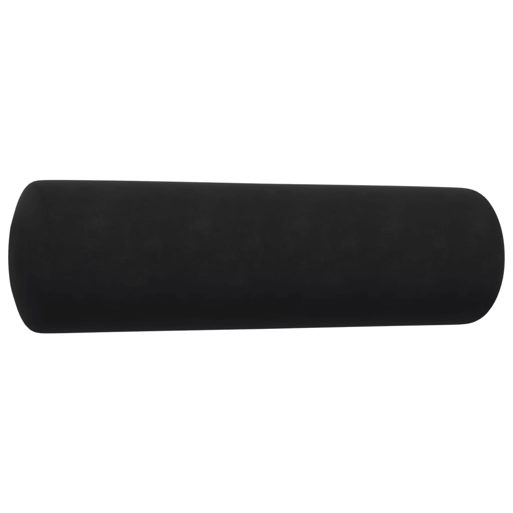 2-dijelni set sofa s jastucima crni baršunasti