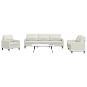 4-dijelni set sofa s jastucima krem baršunasti