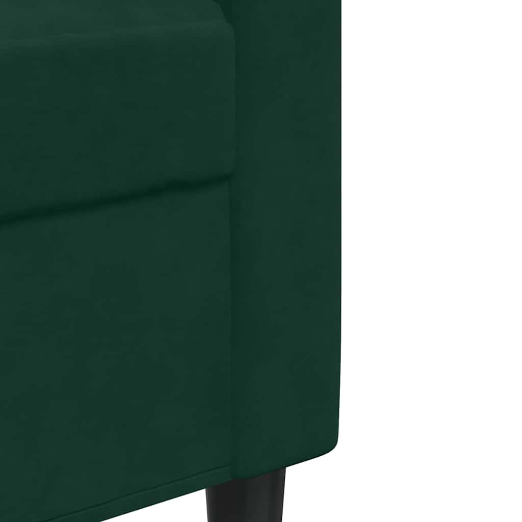 4-dijelni set sofa s jastucima tamnozeleni baršunasti