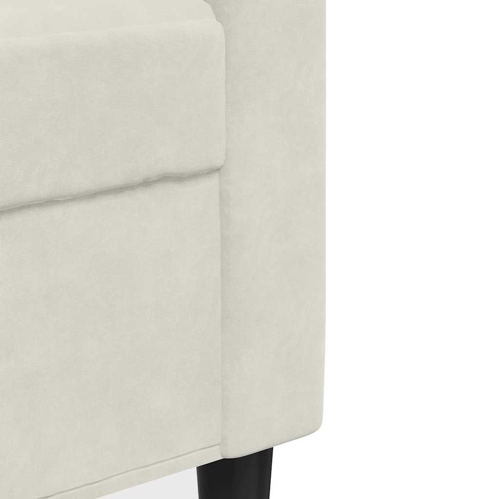4-dijelni set sofa s jastucima krem baršunasti