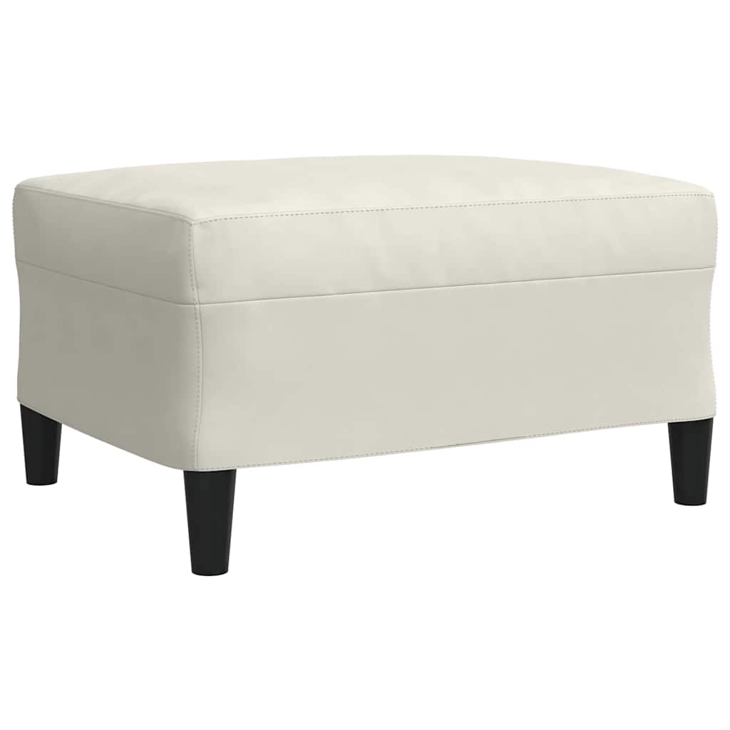 3-dijelni set sofa s jastucima krem baršunasti