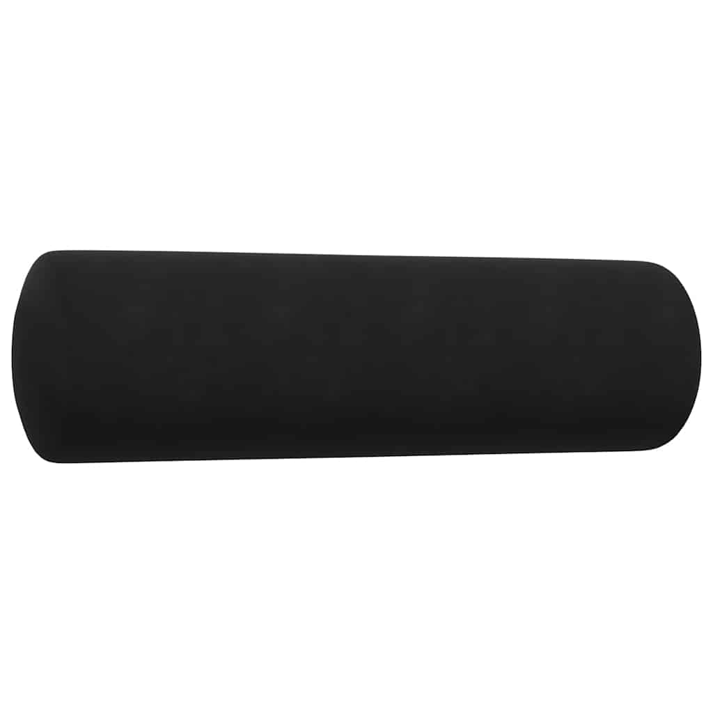 2-dijelni set sofa s jastucima crni baršunasti