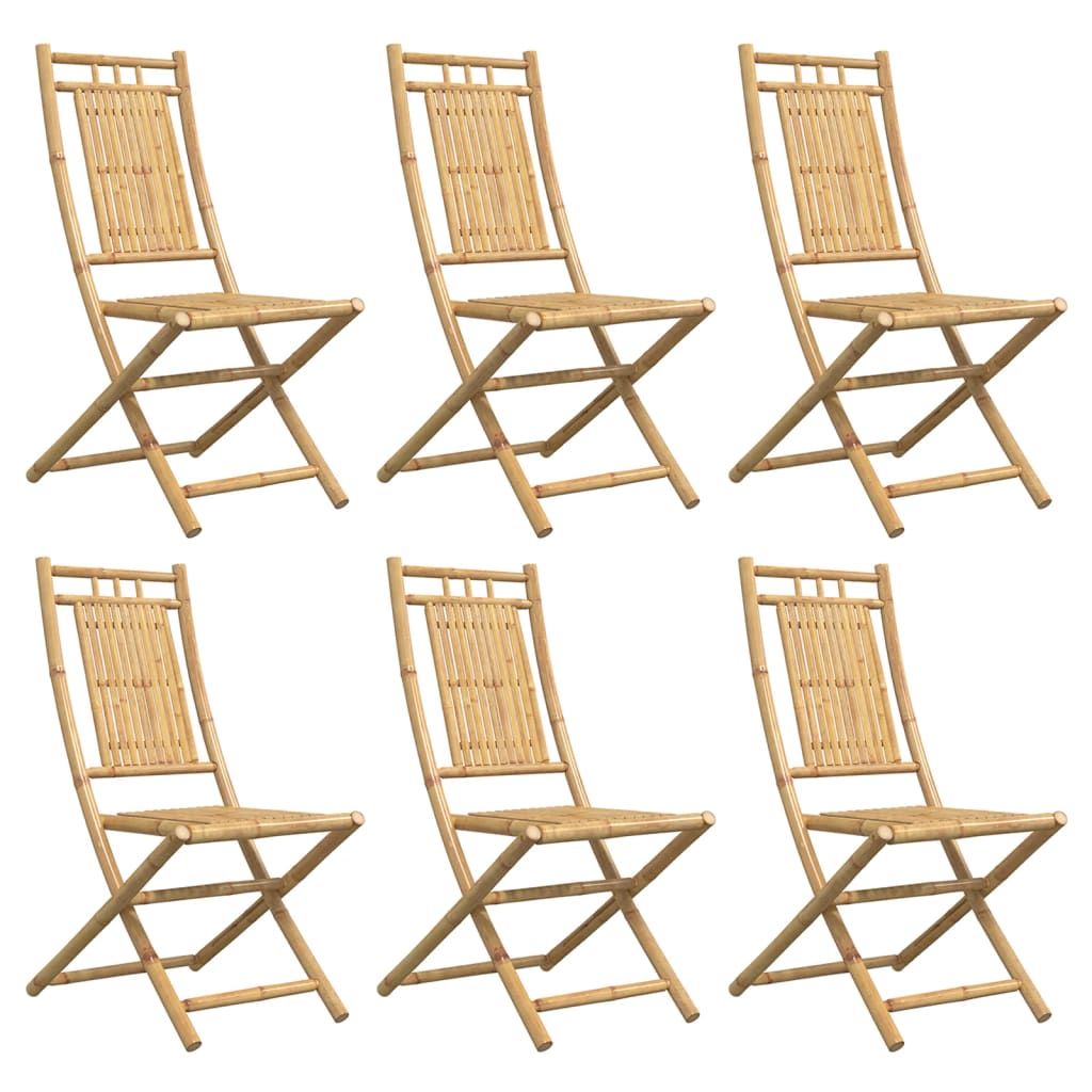 Sklopive vrtne stolice 6 kom 46 x 66 x 99 cm od bambusa