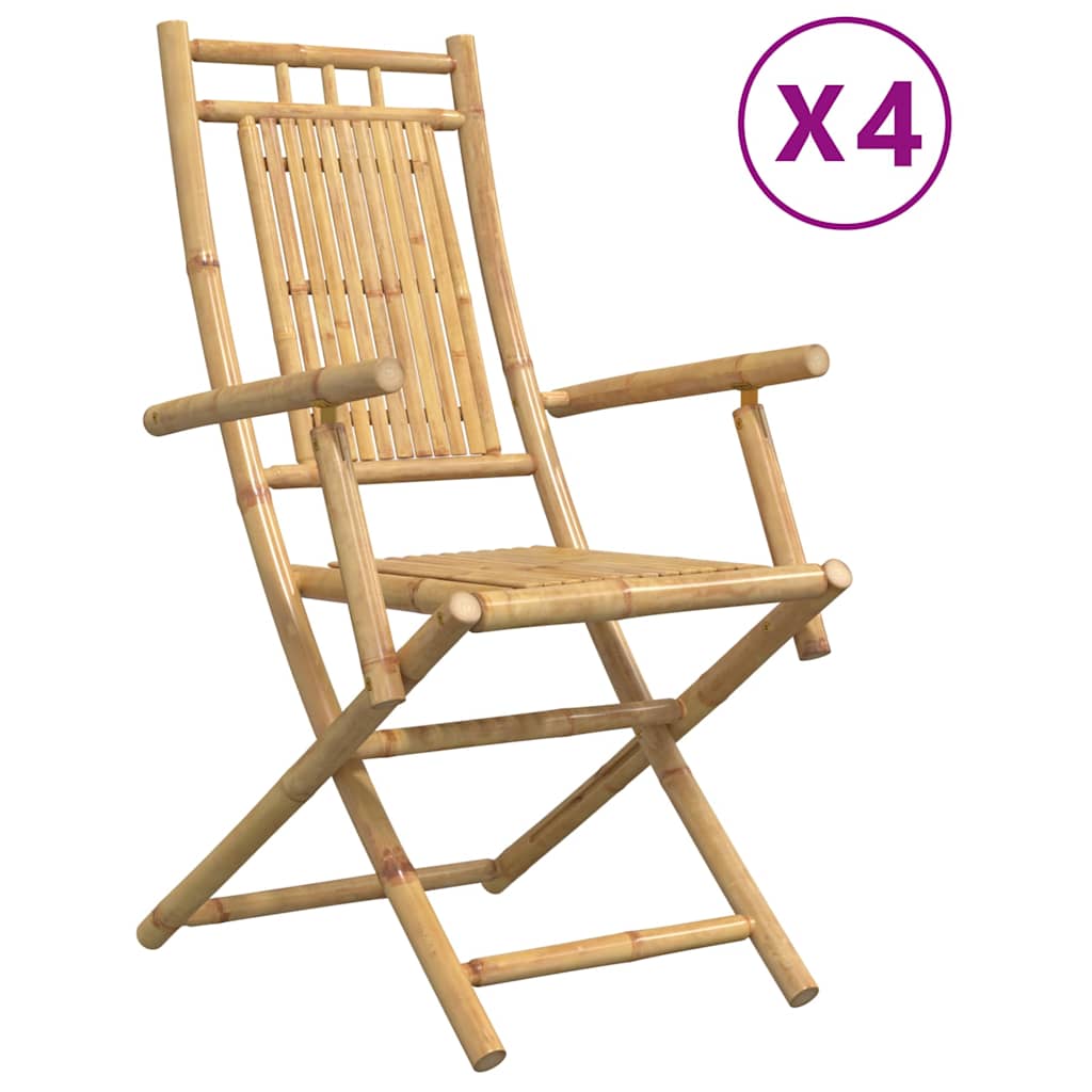 Sklopive vrtne stolice 4 kom 53 x 66 x 99 cm od bambusa