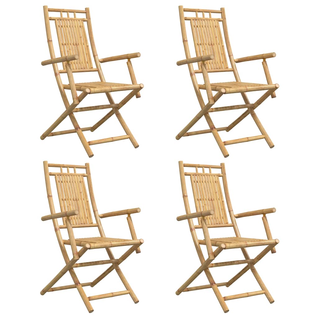 Sklopive vrtne stolice 4 kom 53 x 66 x 99 cm od bambusa