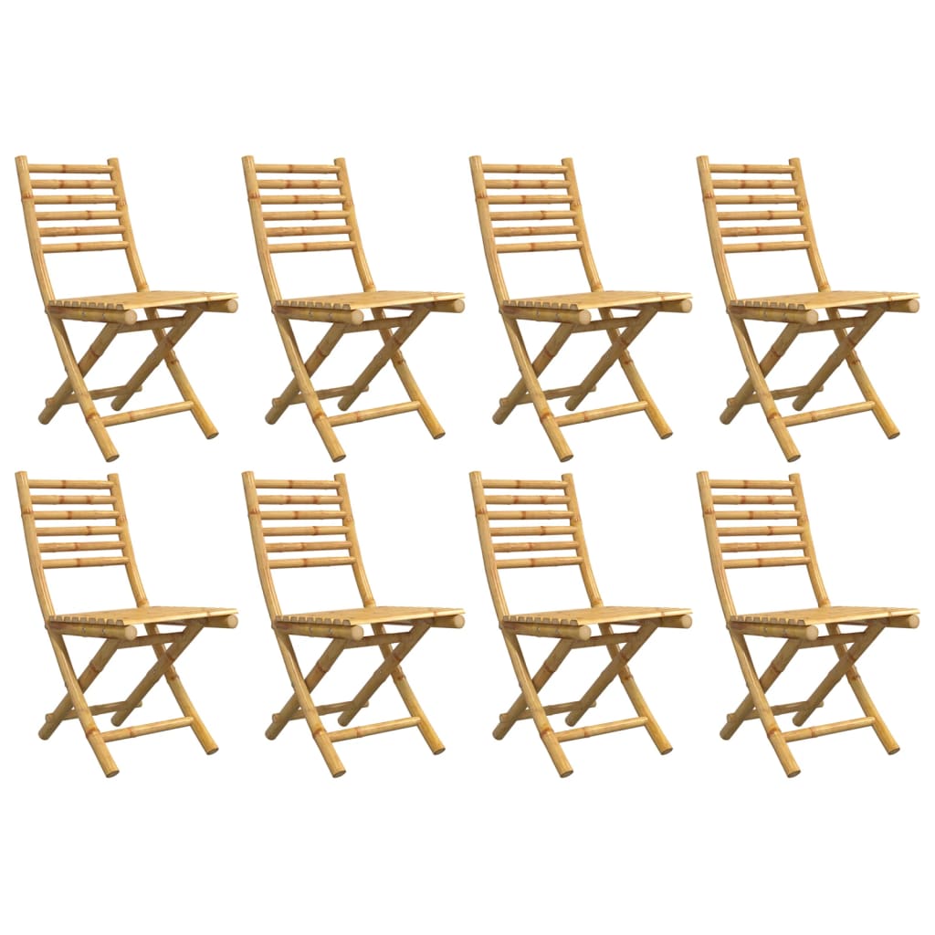 Sklopive vrtne stolice 8 kom 43 x 54 x 88 cm od bambusa