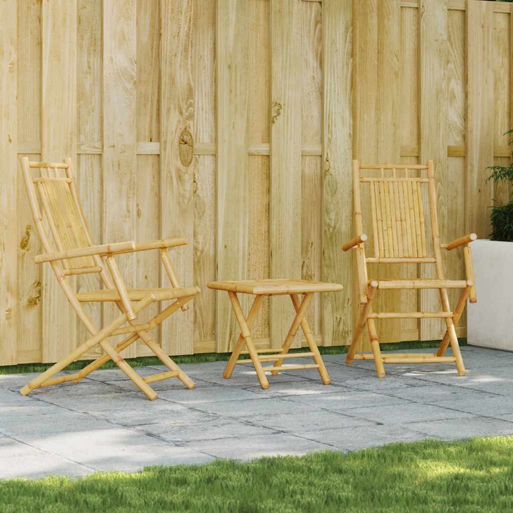 3-dijelni bistro set od bambusa