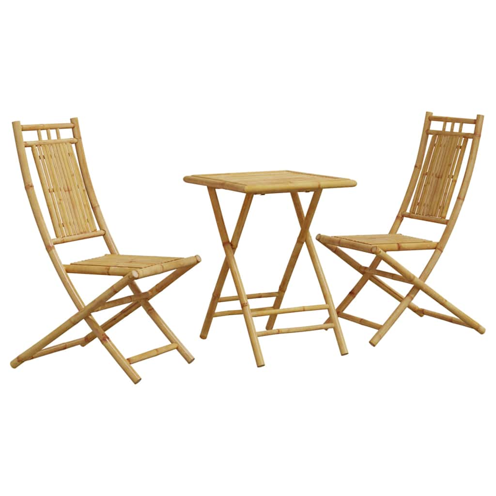 3-dijelni bistro set od bambusa