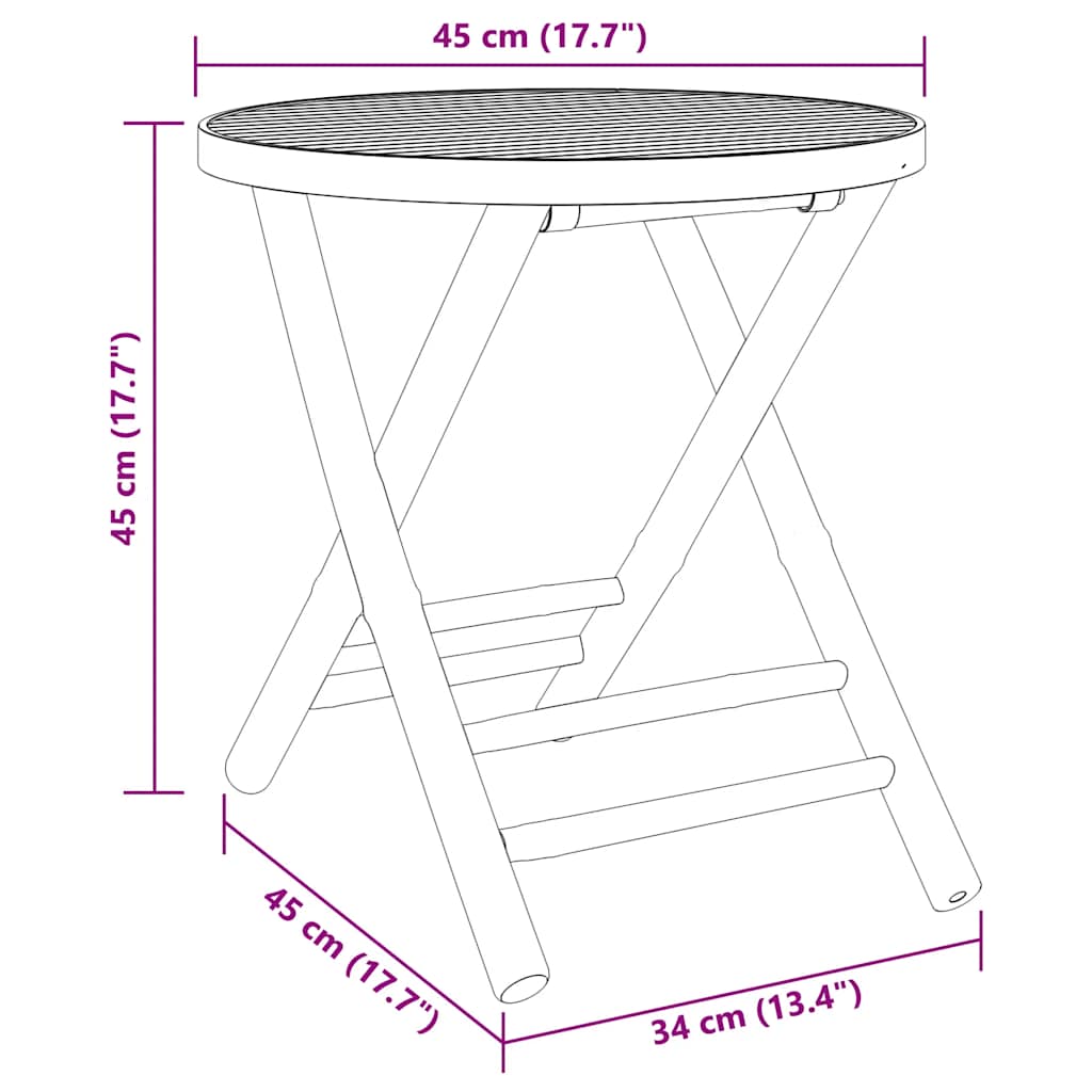 3-dijelni bistro set od bambusa