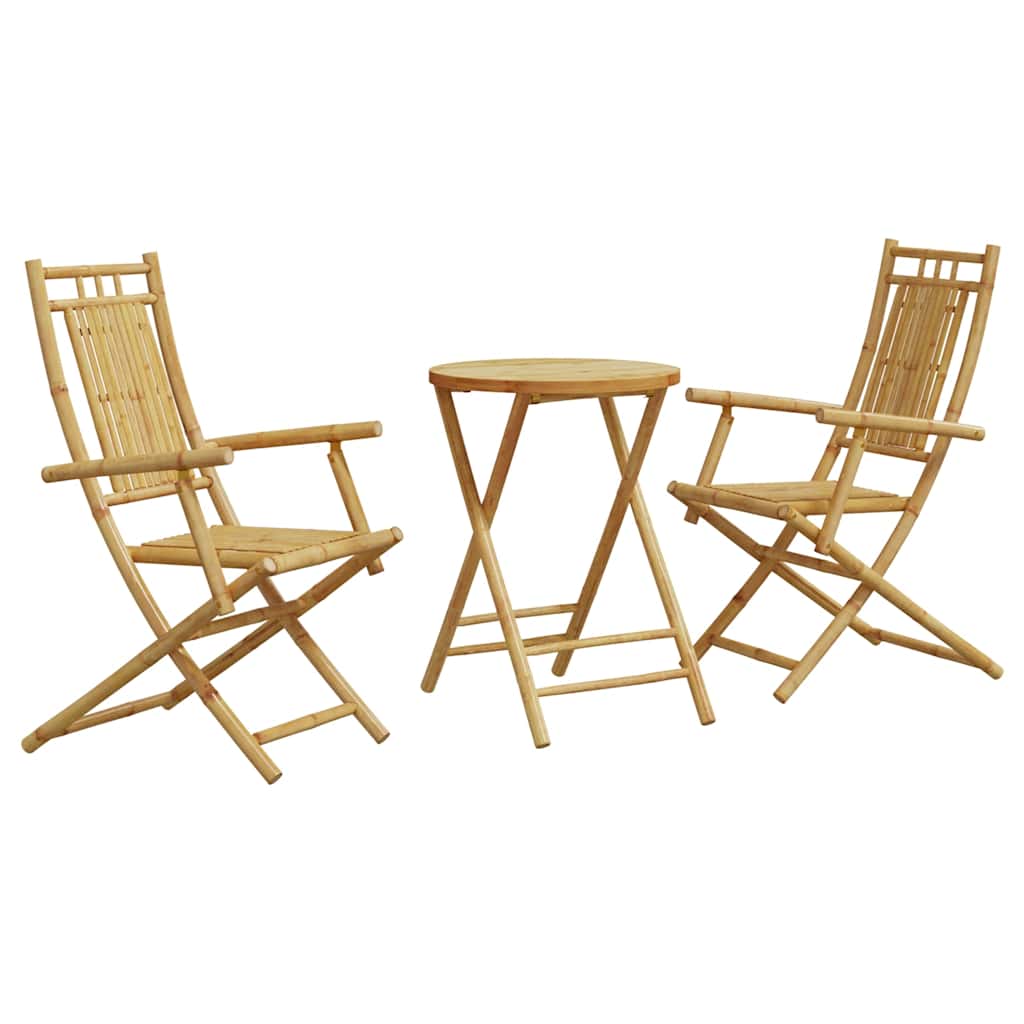 3-dijelni bistro set od bambusa