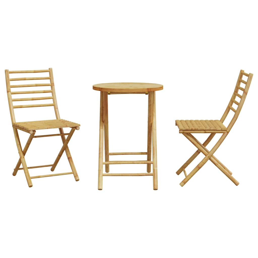 3-dijelni bistro set od bambusa